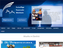Tablet Screenshot of feuerwehr-weinheim.de